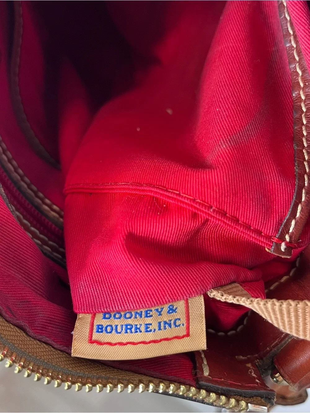 Dooney & Bourke Black Pebbled Leather Crossbody with Brown Trim As Is
